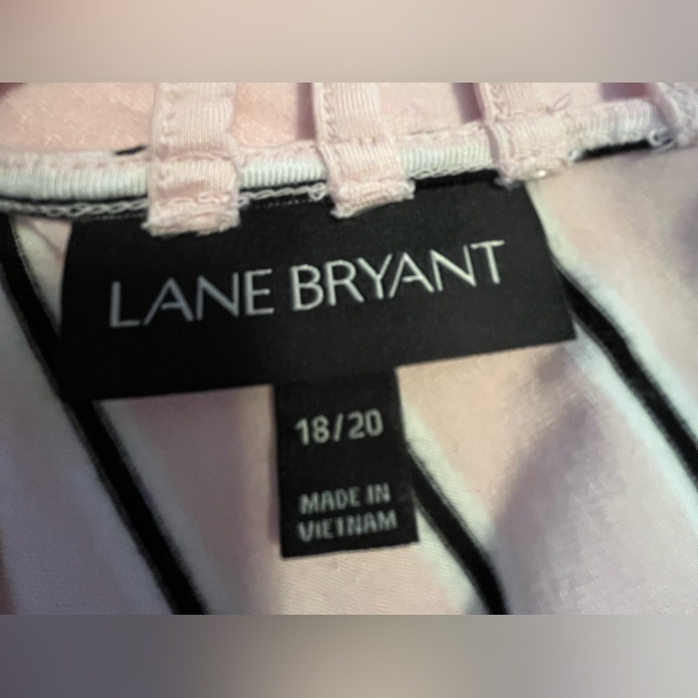 Lane Bryant Women’s Pink, Black and White Striped Maxi Dress - Picture 8 of 10